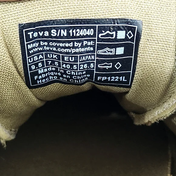 Teva Wyldland Aloe Olive Green Hiking Outdoor Canvas Women's Shoes 9.5 - Picture 9 of 9